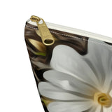 Accessory Pouch w T-bottom Nia's White Flower