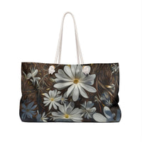 Weekender Bag- white flowers