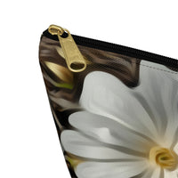 Accessory Pouch w T-bottom Nia's White Flower