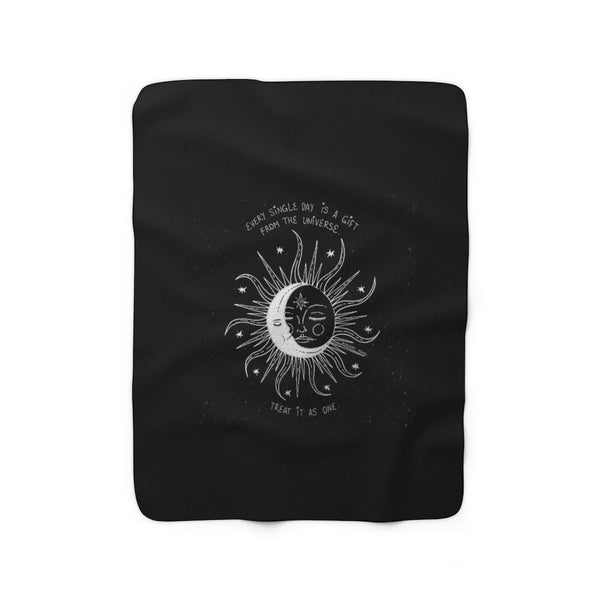 Sherpa Fleece Blanket sun n moon