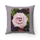 Spun Polyester Square Pillow Nia's lilac Rose