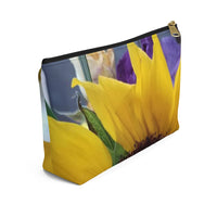 Accessory Pouch w T-bottom Nia's Sunflower