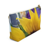 Accessory Pouch w T-bottom Nia's Sunflower