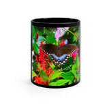 Black mug 11oz Nia's Blue Butterfly