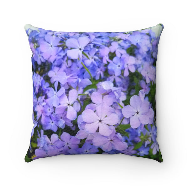 Spun Polyester Square Pillow- Nia's Lavender flowers