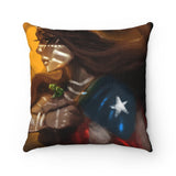 Spun Polyester Square Pillow @Klever_art Taino Beauty