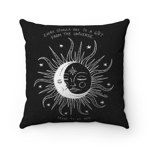 Spun Polyester Square Pillow sun & moon