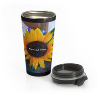 Nia's Sunflower  Rise and Shine Stainless Steel Travel Mug