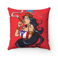 Pillow: @Klever_art Taino  Puerto Rican Cigar Princess