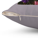 Spun Polyester Square Pillow Nia's lilac Rose