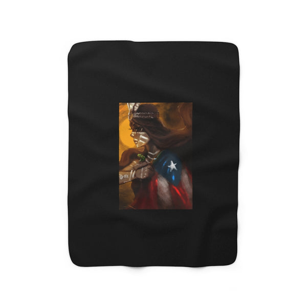 Sherpa Fleece Blanket Taino @klever_art